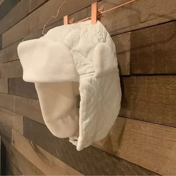 Fabletics Women's Quilted Aviator Hat in Egret White - Picture 4 of 12